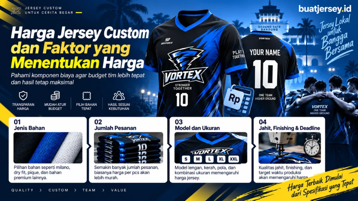 Berapa Harga Jersey Custom? Ini Faktor yang Menentukannya
