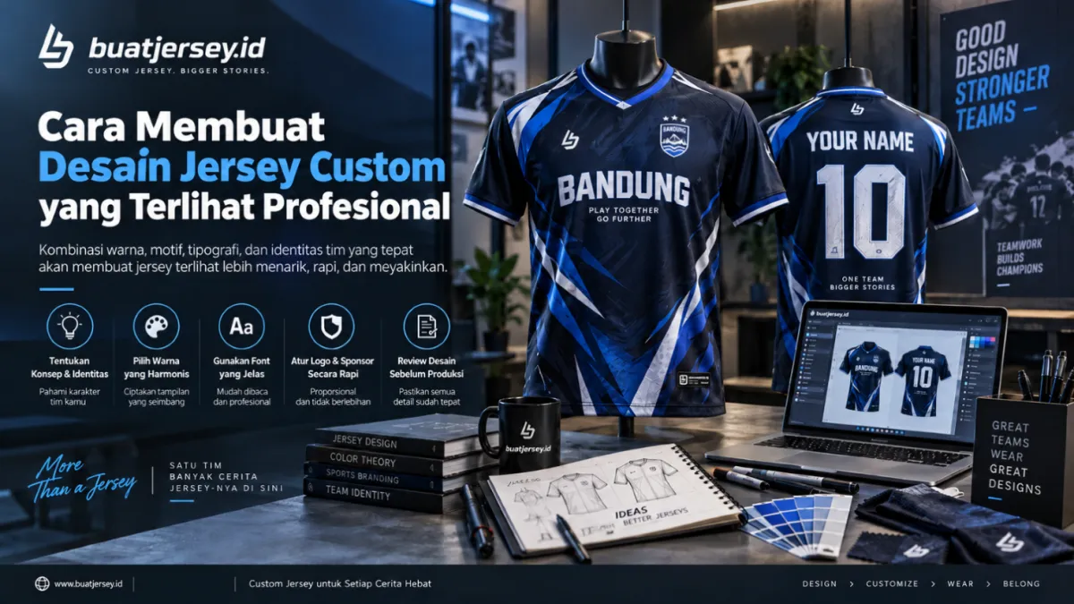 Cara Membuat Desain Jersey Custom yang Terlihat Profesional