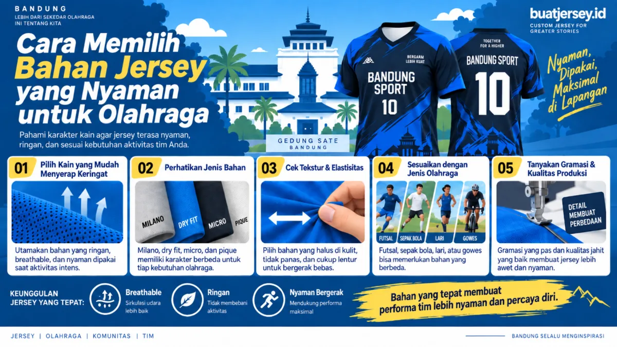 Cara Memilih Bahan Jersey yang Nyaman untuk Olahraga