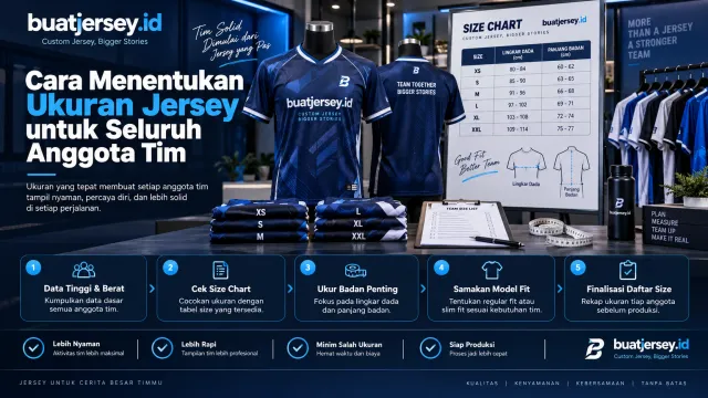 Cara Menentukan Ukuran Jersey untuk Seluruh Anggota Tim