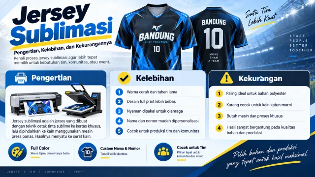Jersey Sublimasi: Pengertian, Kelebihan, dan Kekurangannya