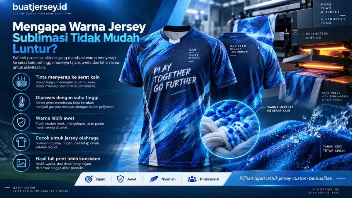 Mengapa Warna Jersey Sublimasi Tidak Mudah Luntur?