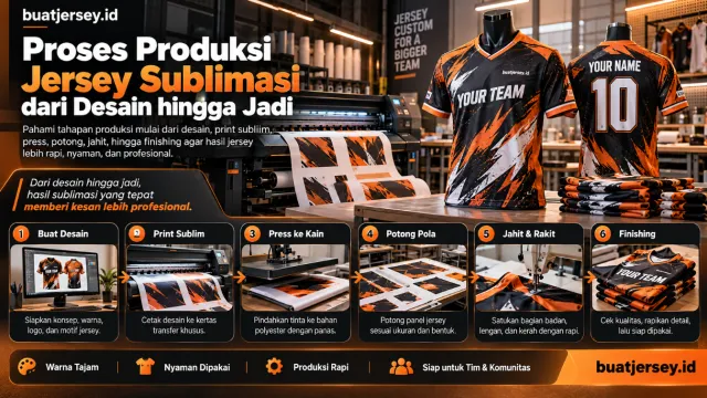Proses Produksi Jersey Sublimasi dari Desain hingga Jadi