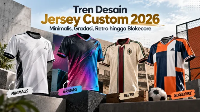 Tren Desain Jersey Custom 2026: Minimalis, Gradasi, Retro hingga Blokecore