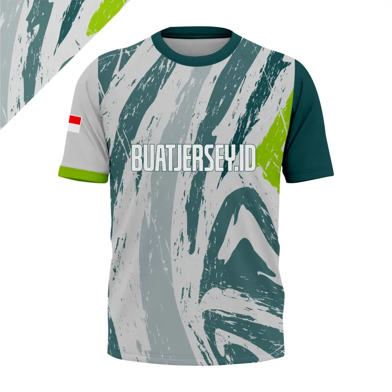 Pro-Gamer Jersey: Dark Teal Grunge Edition