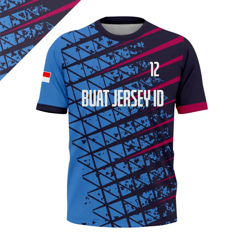 Jersey Custom Full Printing Design Geometric Abstract - Free Nama & Nomor Punggung