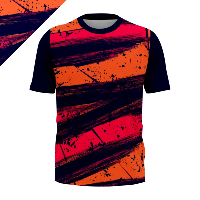 Jersey Sport Premium "Magma Burst" - Kaos Olahraga Sublimasi Abstract Grunge