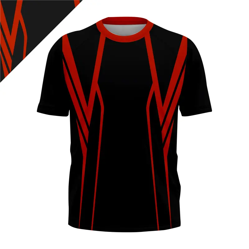 Jersey Gaming E-sport Black Crimson - Kaos Tim Pro Player Anti-UV